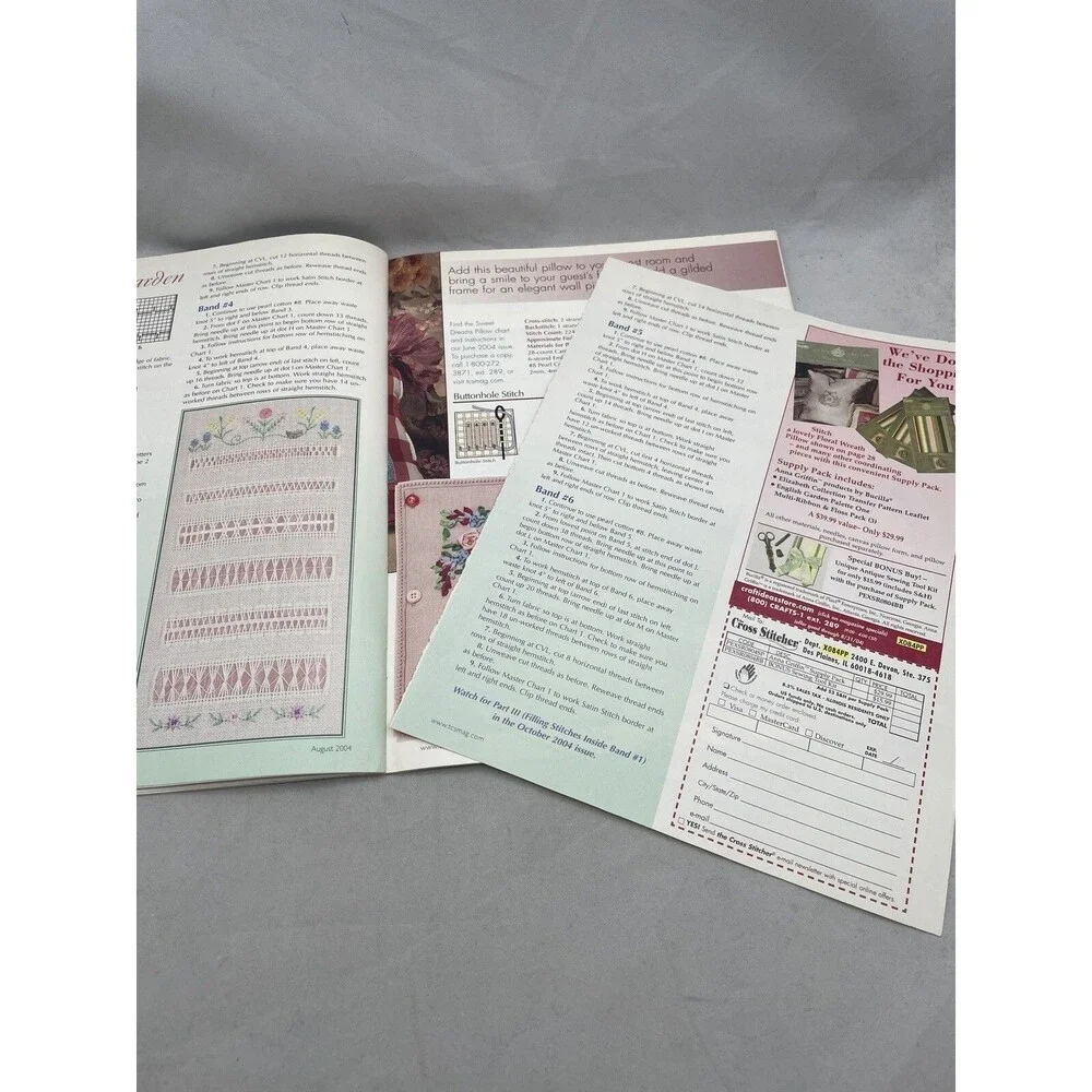 Cross Stitcher Magazine August 2004 Joan Elliott Stocking Snowman Patriotic